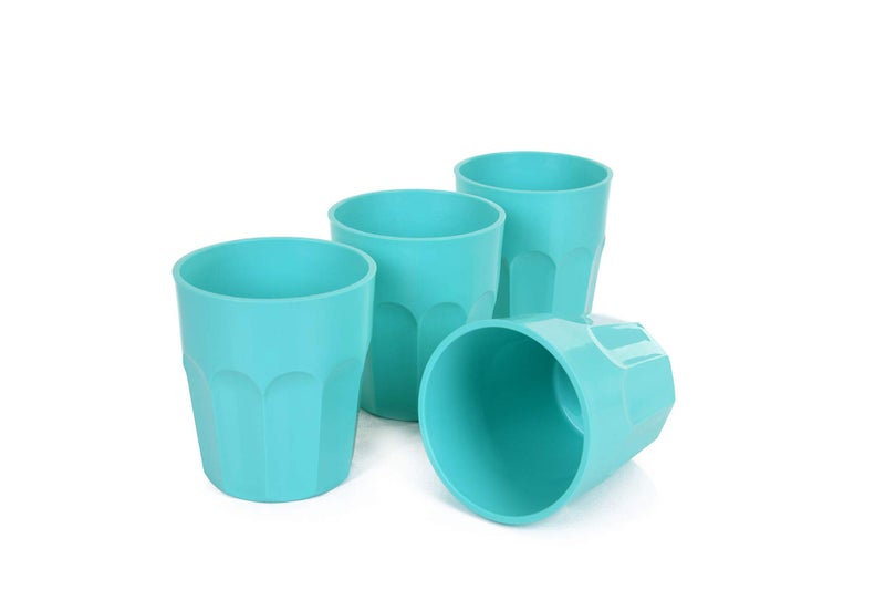 Mintra Home Unbreakable Drinking Cups and Tumblers 4PK  Shatterproof BPA Free Reusable Party Cups BBQ Colorful Set indoors and outdoors Teal Small  12oz