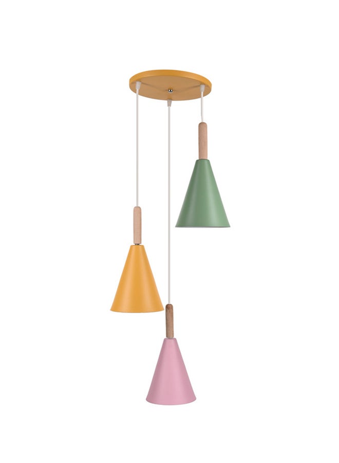 El Rawda Lighting Ply Perforated Triple Ceiling Lamp | modern decorative LED E27 pendant light ceiling lamp hanging | suitable for any room | Color: Multicolor | Size: 70x30 cm