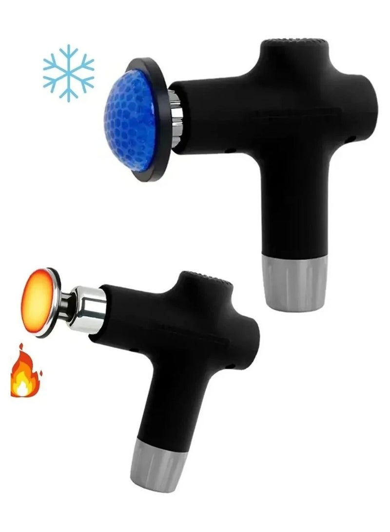 Wireless Massage Gun with 6 Replaceable Heads and 6 Speeds (JY-711) Black  - Image 2