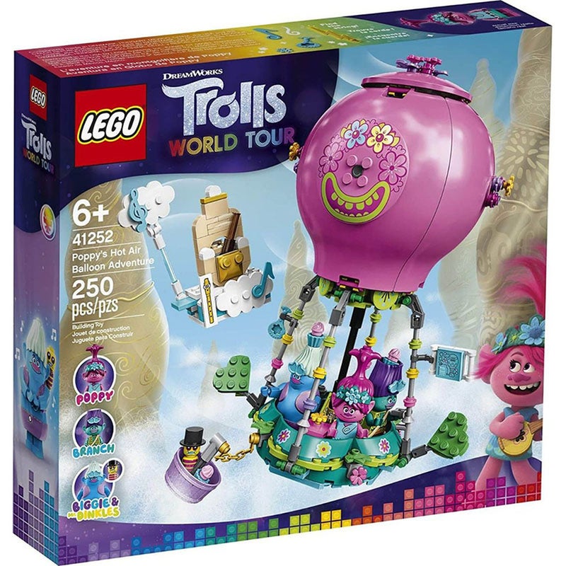 LEGO - Trolls World Tour Poppy's Hot Air Balloon Adventure 250 Pieces - 41252 - Image 1
