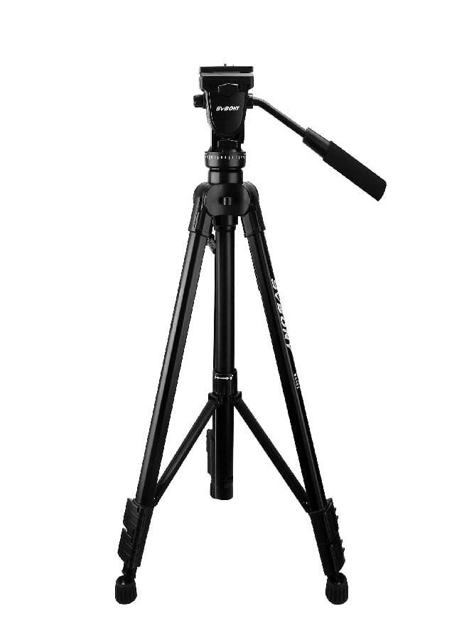 SVBONY SA402 Tripod, Fluid Head Aluminum Travel Tripod with 1/4 inch Quick Shoe Plate for Spotting Scope and Digital SLR DSLR Cameras Camcorder, Load up to 13.2 pounds  - Image 1