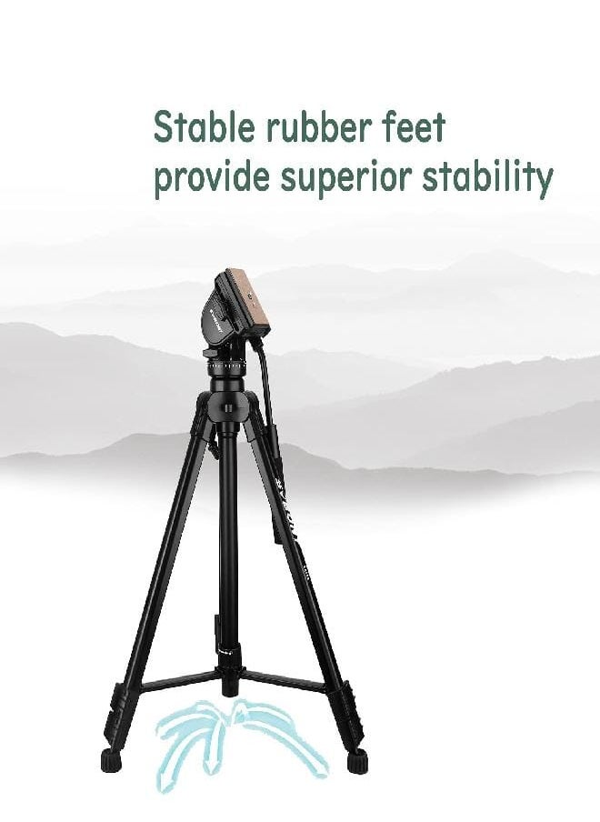 SVBONY SA402 Tripod, Fluid Head Aluminum Travel Tripod with 1/4 inch Quick Shoe Plate for Spotting Scope and Digital SLR DSLR Cameras Camcorder, Load up to 13.2 pounds  - Image 4