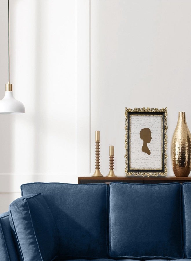 Sunlit إطار صور عتيق مضاء بأشعة الشمس، مقاس 8×10 بوصة، إطارات صور فاخرة عتيقة بواجهة زجاجية، لعرض الصور، أو تعليقها على سطح الطاولة أو الحائط، أفكار هدايا، فضي، ذهبي فاتح، وأسود - Image 4