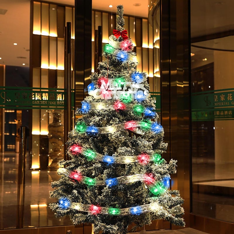 klarako Christmas Lights, LED Ribbon Christmas Lights, LED Ribbon Christmas Lights for Christmas Tree, Party Decoration Indoor Outdoor Hanging Decoration (Silver) - Image 2