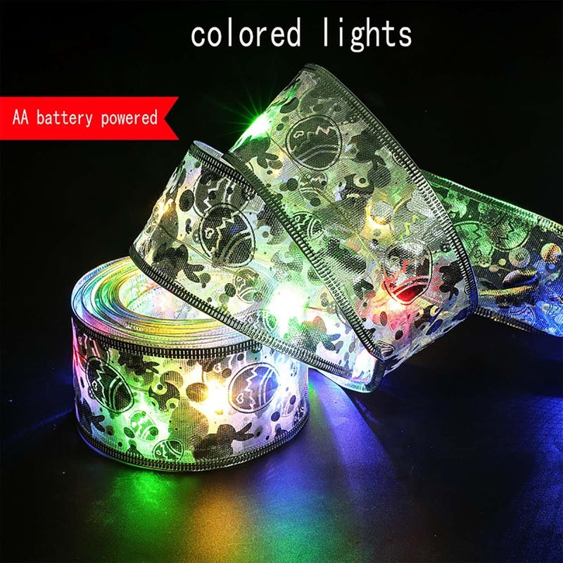 klarako Christmas Lights, LED Ribbon Christmas Lights, LED Ribbon Christmas Lights for Christmas Tree, Party Decoration Indoor Outdoor Hanging Decoration (Silver) - Image 3