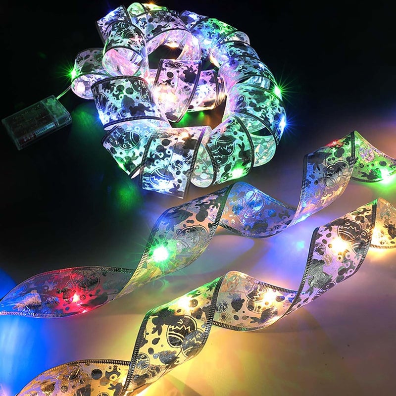 klarako Christmas Lights, LED Ribbon Christmas Lights, LED Ribbon Christmas Lights for Christmas Tree, Party Decoration Indoor Outdoor Hanging Decoration (Silver) - Image 4