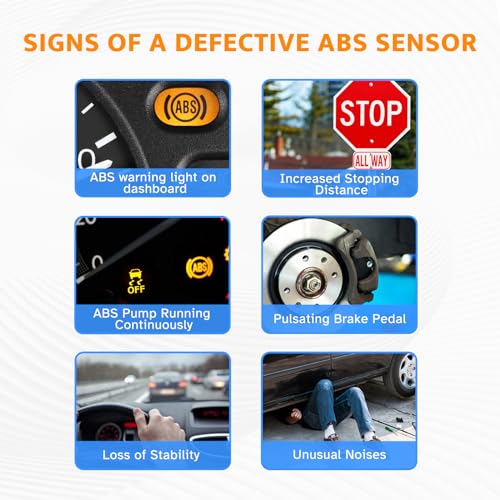 Ruizure Front ABS Wheel Speed Sensor Left & Right fit for VW Passat Jetta Tiguan Beetle GTI EOS Golf CC, Audi A3 TT 2006 2007 2008 2009 2010 2011 2012 2013 2014 2015 2016 2017 2018 - Image 3