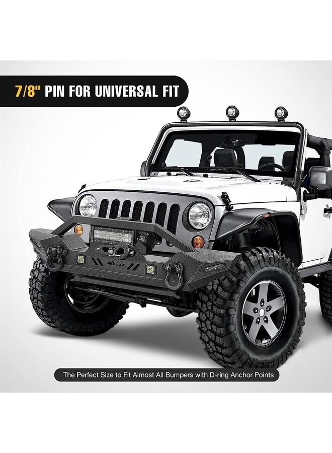 Generic 2 Pack 3/4" D-Ring Shackle 4.75 Ton (9500 Lbs) Capacity with 7/8" Pin Heavy Duty Off Road Recovery Shackle with Isolators & Washer Kit for Jeep Truck Vehicle - Image 5