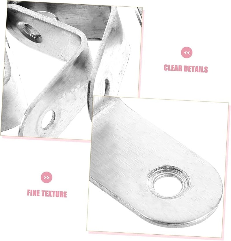 أقواس حديدية زاوية رمادية ثقيلة 10 قطع، رف حائط مقاوم للصدأ، موصلات زاوية للأثاث - Image 4