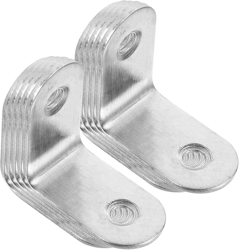 أقواس حديدية زاوية رمادية ثقيلة 10 قطع، رف حائط مقاوم للصدأ، موصلات زاوية للأثاث - Image 2