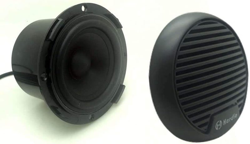 Herdio 3 Inch Waterproof Marine Speakers Full Range Audio Motorcycle Speaker Stereo System with MAX Power 140 W (Pair) for Motorcycle,Boat,Hot tub,UTV,ATV,Golf Carts,Powersports,CAR,SPA(Grey) - Image 2