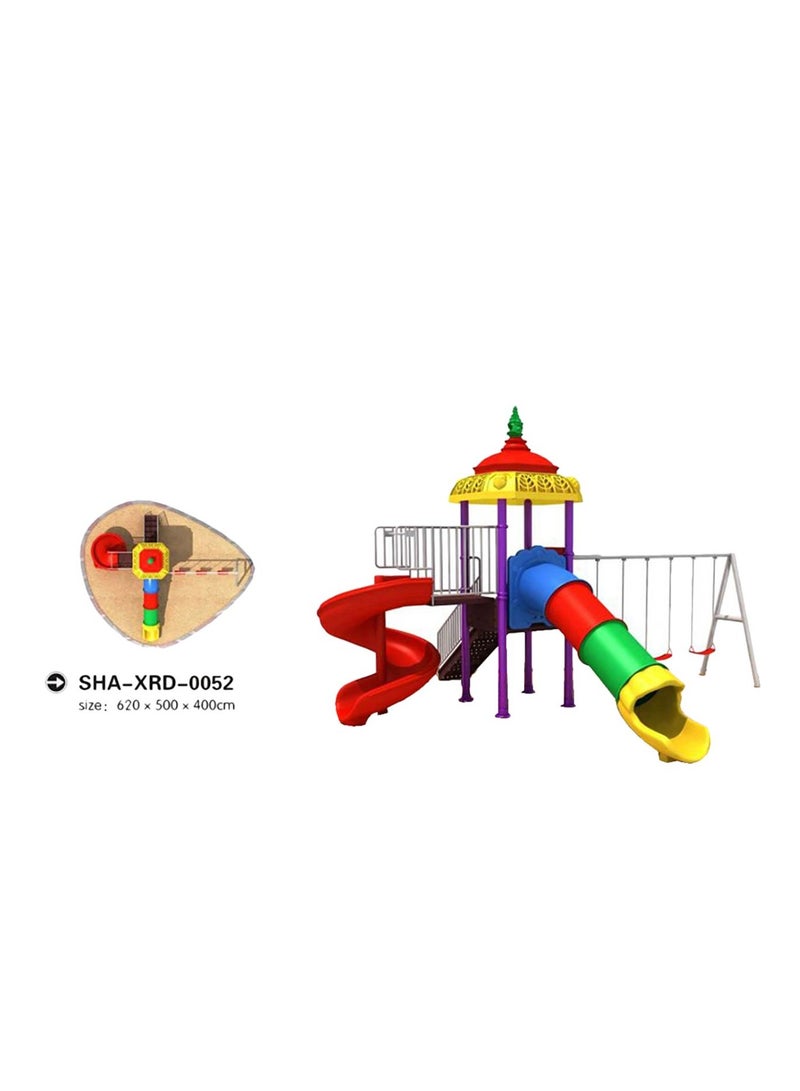 Myts Ultimate Adventure Playground Mega Playcell with Swings and Wavy Slide for Kids - Image 1