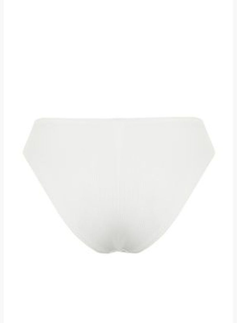 trendyol Ecru Textured Bikini Bottom TBESS24BA00073 - Image 1