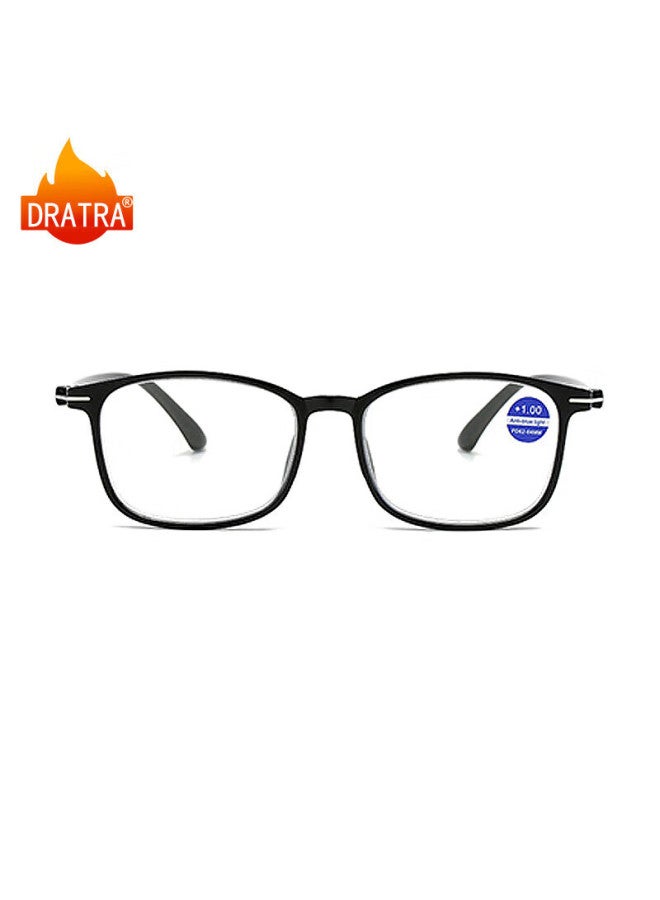 Dratra Blue Light Blocking Reading Gl Portable High-definition Ultra-light Classic Simple Design For Men And Women With Optional Prescriptions
