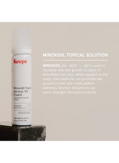 Keeps Extra Strength Minoxidil for Men Topical Hair Loss Aerosol Foam 5%, Hair Growth Treatment - 3 Month Supply, 3 X 2.11Oz Bottles - Thicker, Longer Hair - Slows Hair Loss And Promotes Hair Regrowth  - Image 3