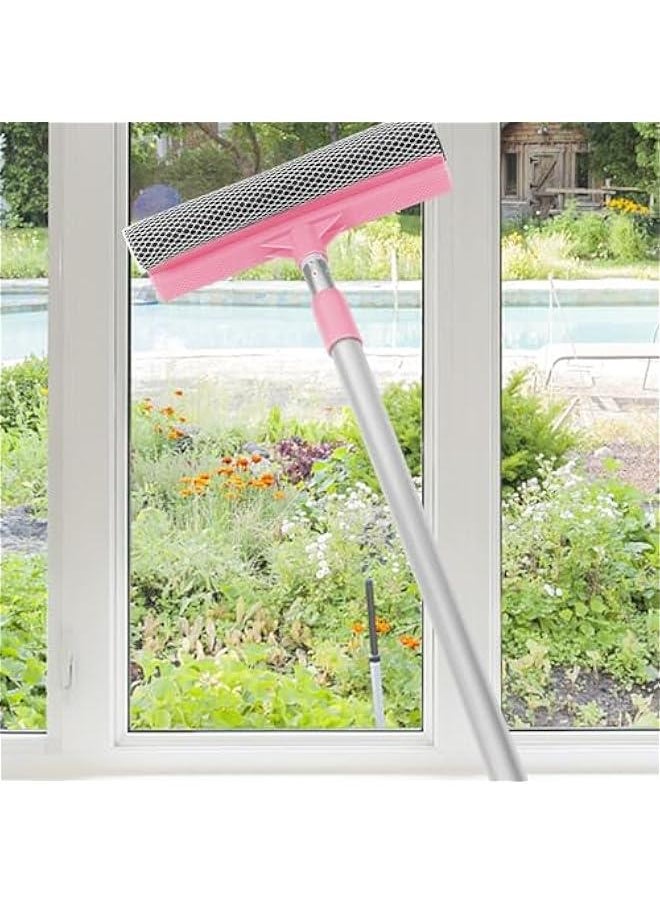 Generic - Window Squeegee for Window Cleaning Tool 2 in 1 Car Window Cleaning Squeegee with Extension Long Handle Car Windshield Cleaning Sponge and Rubber Squeegee, Auto Squeegee - Image 1
