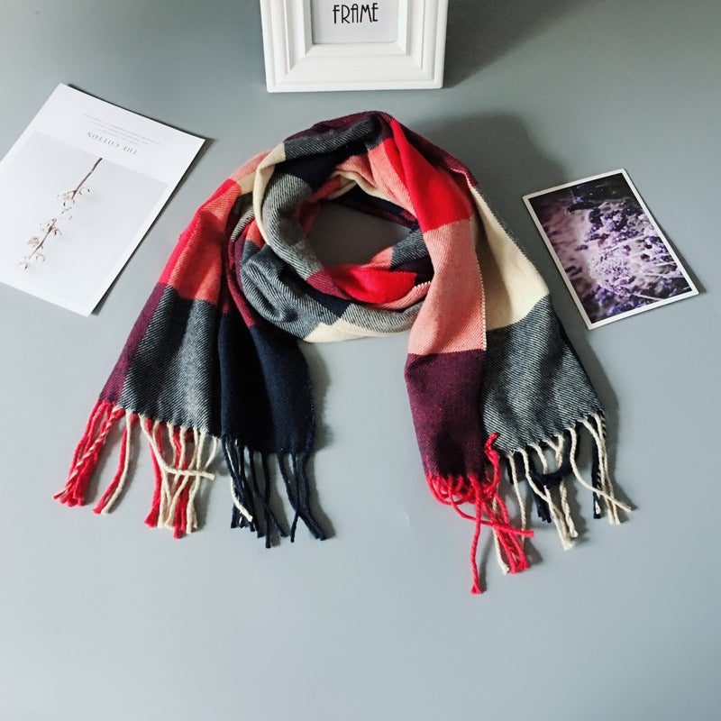 Children'S Plaid Scarf Baby Cashmere Thin Scarf Boys' Korean Style Scarf Girls' Scarf Kids Trendy - Image 5