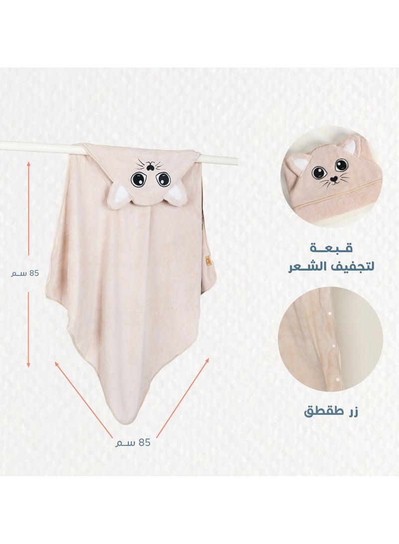 Reefi Baby Towel with Hood (0-2 Years) Rustic Beige  - Image 3
