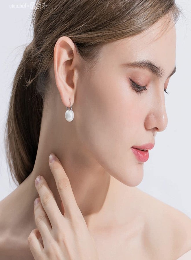 Kesaplan Pearl Earrings for Women Girls 14K Gold Plated Hypoallergenic Pearl Earrings 5A Cubic Zirconia Dangle Earrings Elegant Jewelry for Gifts - Image 4