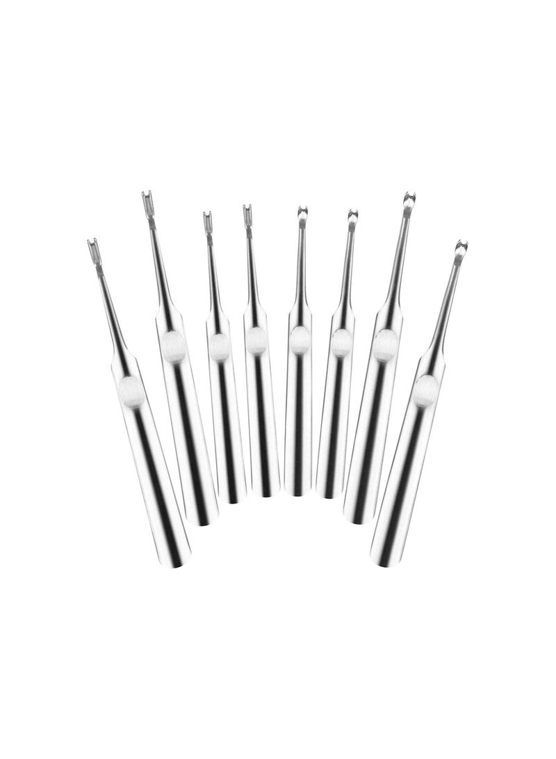 GGOOT 8pcs Edge Leather Beveler Cutting Leather Edge Skiving Tools V-Shaped Leather Groover Tool U-Shaped Groover for Leather Carving Working Handbags Wallets DIY Craft Tool Silver  - Image 1