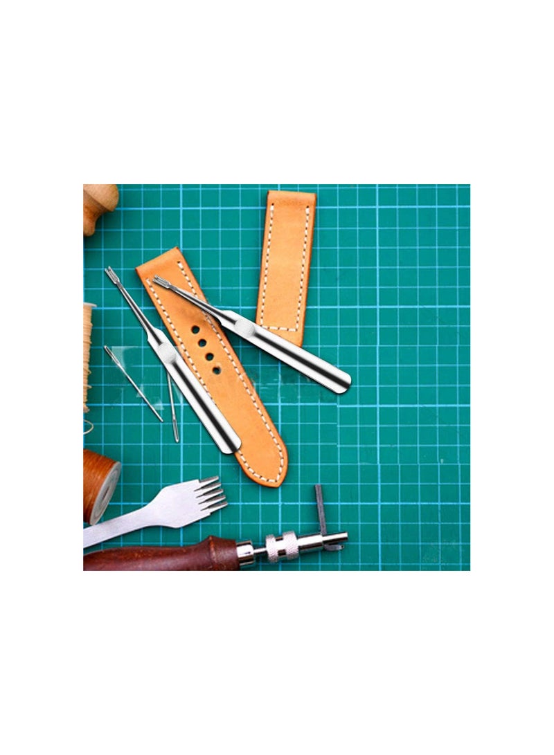 GGOOT 8pcs Edge Leather Beveler Cutting Leather Edge Skiving Tools V-Shaped Leather Groover Tool U-Shaped Groover for Leather Carving Working Handbags Wallets DIY Craft Tool Silver  - Image 5