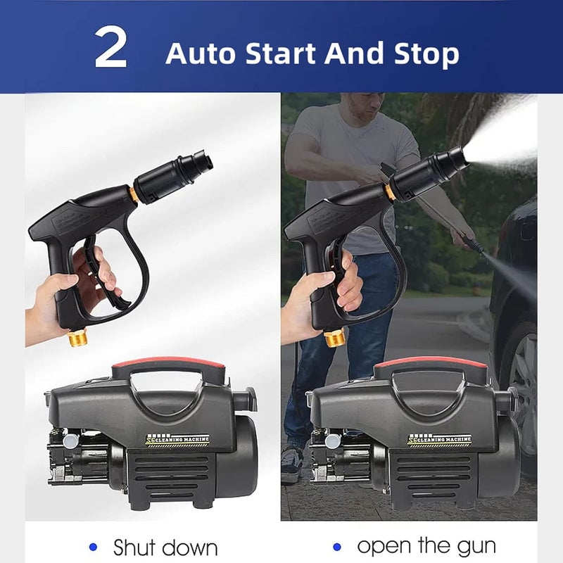 Favarey 2000W Electric High Pressure Washer, Power Washer with Hose, Detachable Water Gun, Electric Pressure Washer for Cleaning Cars, Fences, Pool, Patios - Image 3