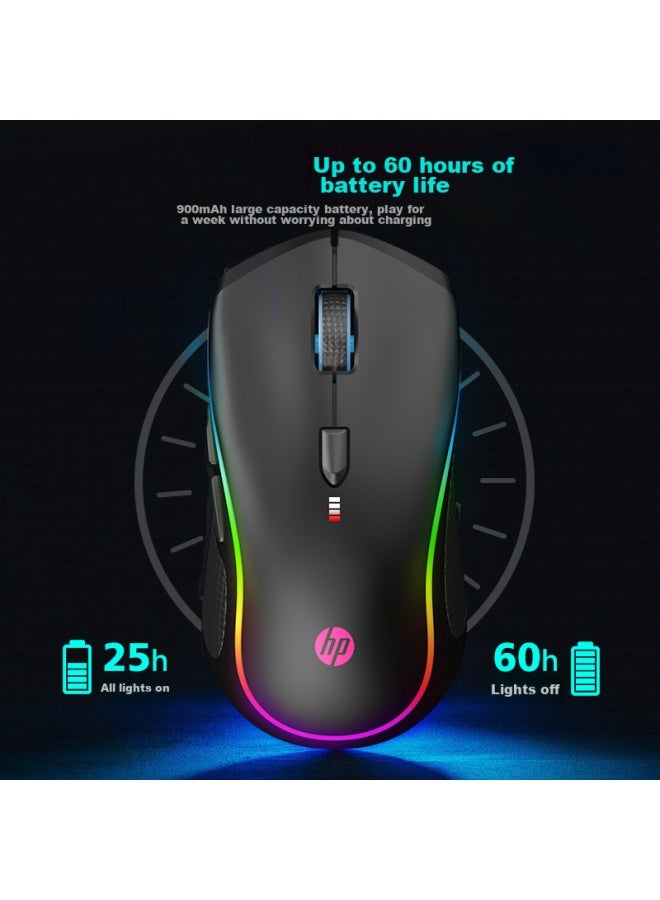 Hp G1 Pro ماوس لاسلكي، ماوس سلكي، ماوس للألعاب، برمجة ماكرو، RGB، ماوس مكتبي للaptop، LoL، PUBG، CF، ماوس رياضة إلكترونية، شحن لاسلكي - Image 2