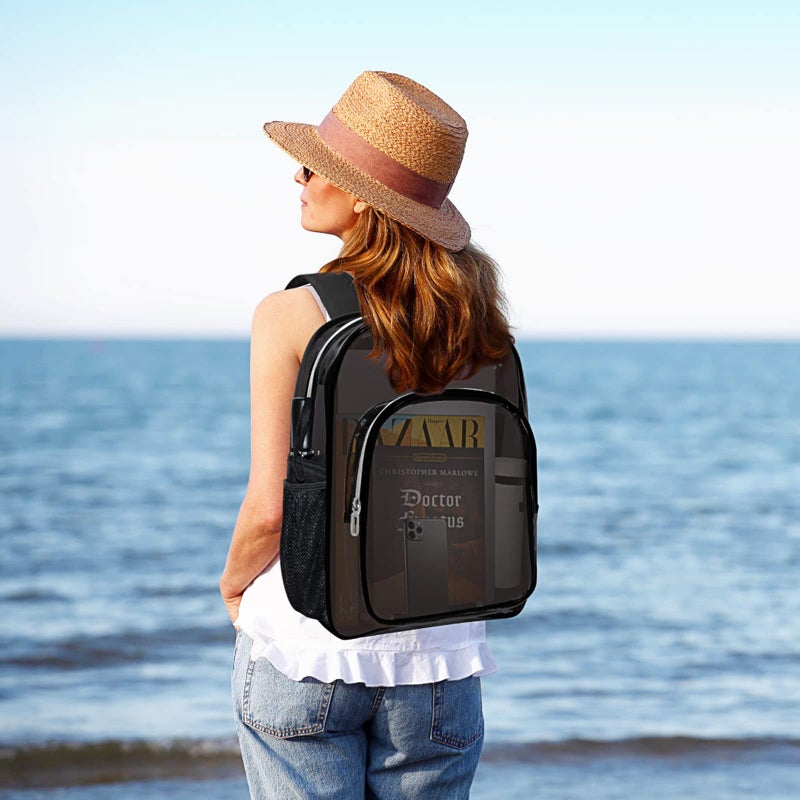 HEEYA Clear Backpack Heavy Duty Transparent Backpack for Security, Sports, Work, Travel, Stadium - Image 3
