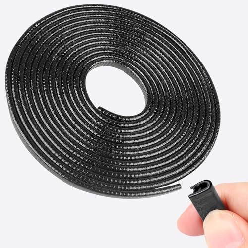 REGUICORP 20Ft (6.1m) Car Door Edge Guards, U-Shaped Black Car Door Protector, Automotive Door Entry Guard Fit for Most Vehicles, Built-in Metal Clips, No Need Adhesive, Easy to Cut - Image 1