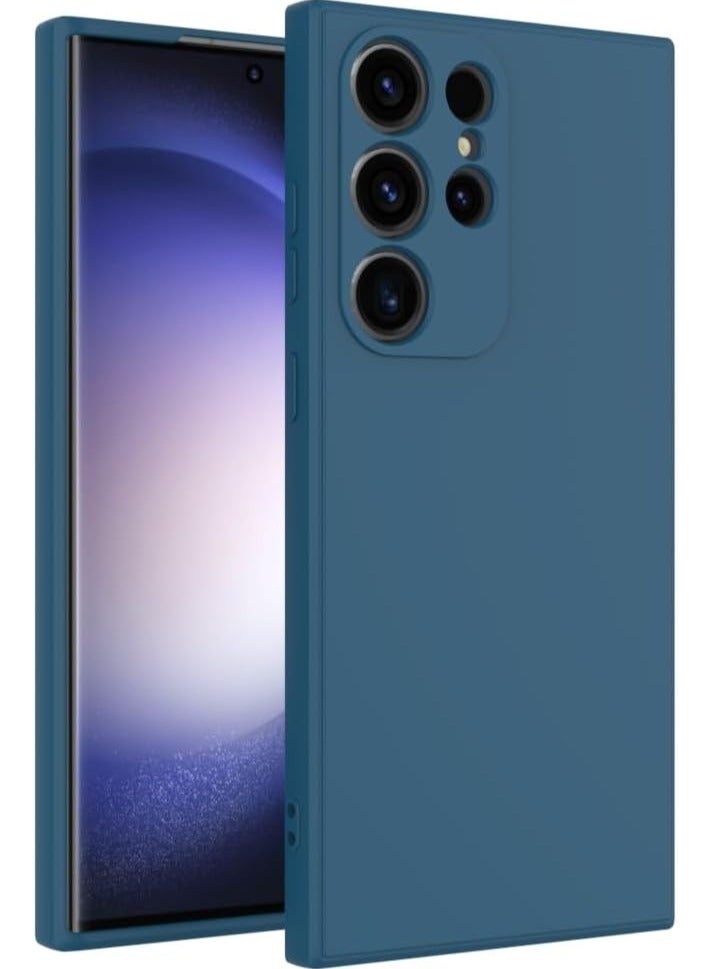 Case for Samsung Galaxy S25 Ultra Soft Silicone Cover Shockproof Matte Finish Back Cover Inner Fabric Lining with Camera Protection Case for Galaxy S25 Ultra - Image 1