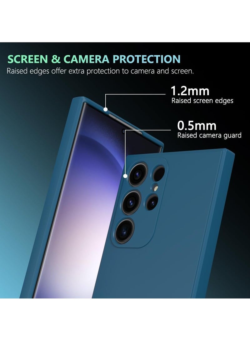 Case for Samsung Galaxy S25 Ultra Soft Silicone Cover Shockproof Matte Finish Back Cover Inner Fabric Lining with Camera Protection Case for Galaxy S25 Ultra - Image 2