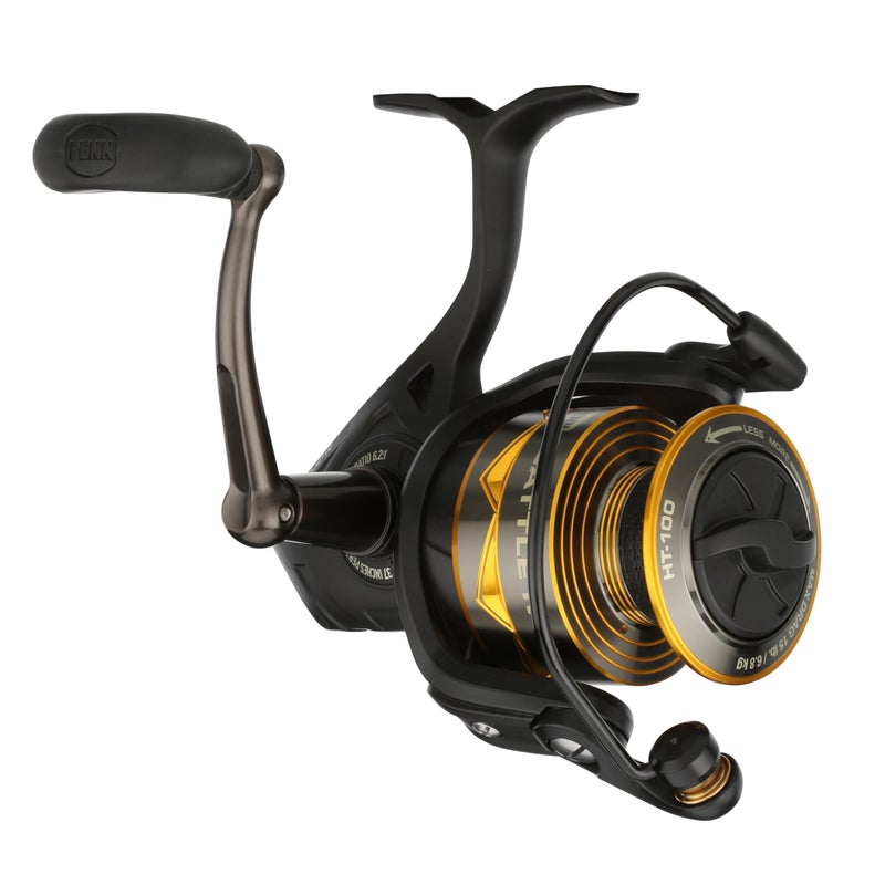 Penn Battle IV Size 2000 Spinning Fishing Reel Full Metal Body and Sideplate CNC Gear Technology Hydro Armor Seals Critical Area from Water Intrusion HT100 Drag System - Image 2