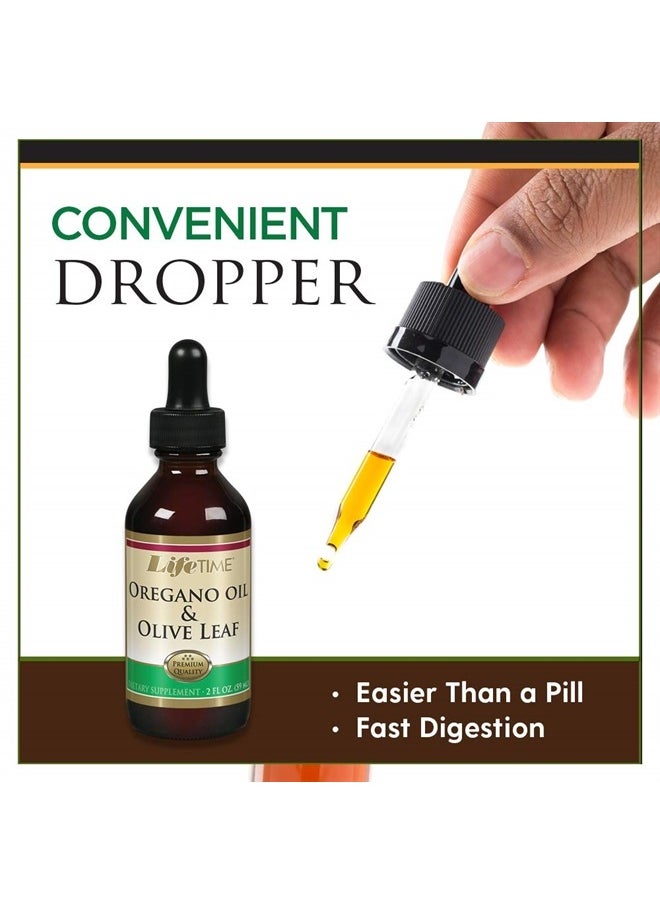 Lifetime Organic Oregano Oil and Olive Leaf Drops | Healthy Immune System Support | Made in The USA | 2 FL oz | 59 Servings  - Image 4