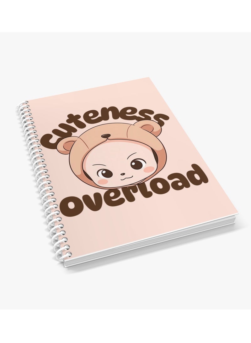 Spiral Notebook Hardcover Cuteness Overloaded