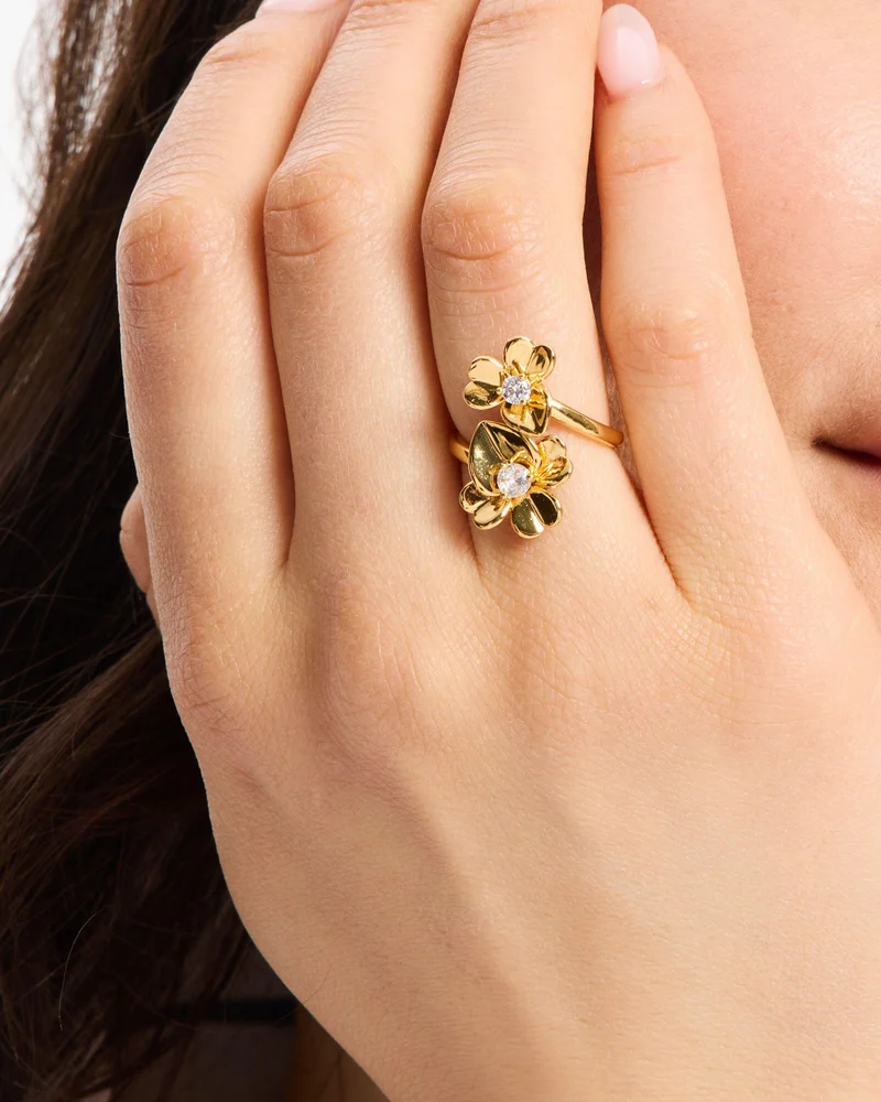 Kate Spade Precious Pansy Wrap Ring