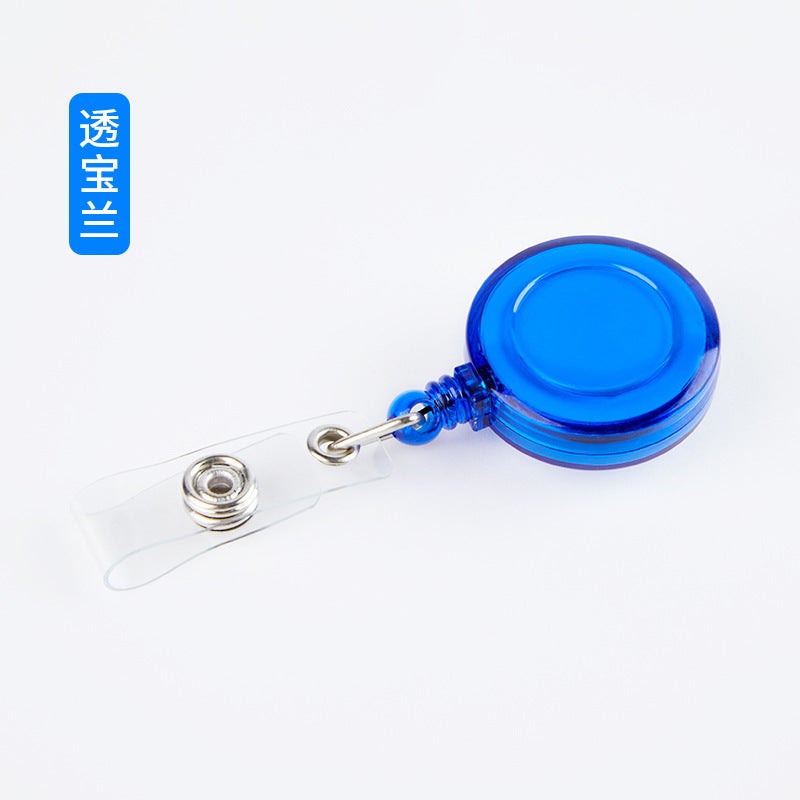 Transparent Color Back Clip Easy Pull Buckle Retractable Buckle Easy Pull Wire Puller Wire Puller Badge Clip Reel Wheel - Image 1