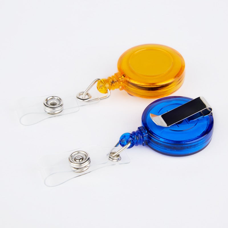 Transparent Color Back Clip Easy Pull Buckle Retractable Buckle Easy Pull Wire Puller Wire Puller Badge Clip Reel Wheel - Image 4