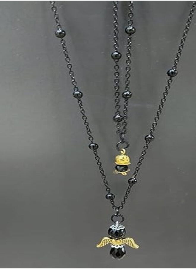 tag Black Necklace and Bracelet Set Accessories for Women  - Image 1