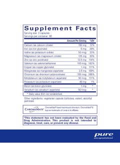 Pure Encapsulations Mineral 650 ; Hypoallergenic Combination Of Balanced Chelated;Minerals ; 180 Capsules  - Image 3
