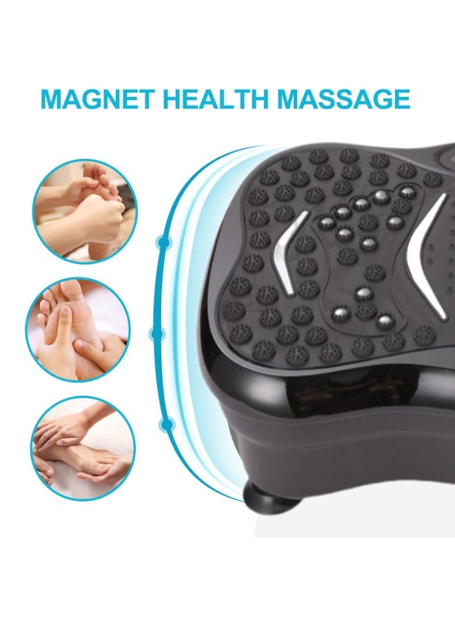 سكاي لاند لوحة اهتزازية - جهاز تمارين رياضية صغير لكامل الجسم | 1-120 مستوى سرعة | بلوتوث، جهاز تحكم عن بعد، شاشة LCD | أقصى وزن 120 كجم - أسود EM-1885 - Image 3