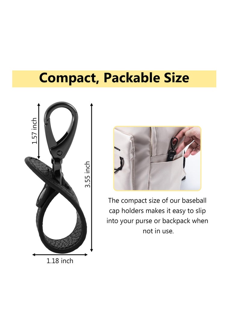 Excefore Hat Clip for Travel, 2 Pcs Elastic Hat Clip for Backpack, Bag and Purse, Hands-Free Clip-on Holder Strap, Hands-Free Bag Accessory for Baseball, Snapback, Ponytail Caps, Outdoor Travel Accessory  - Image 5