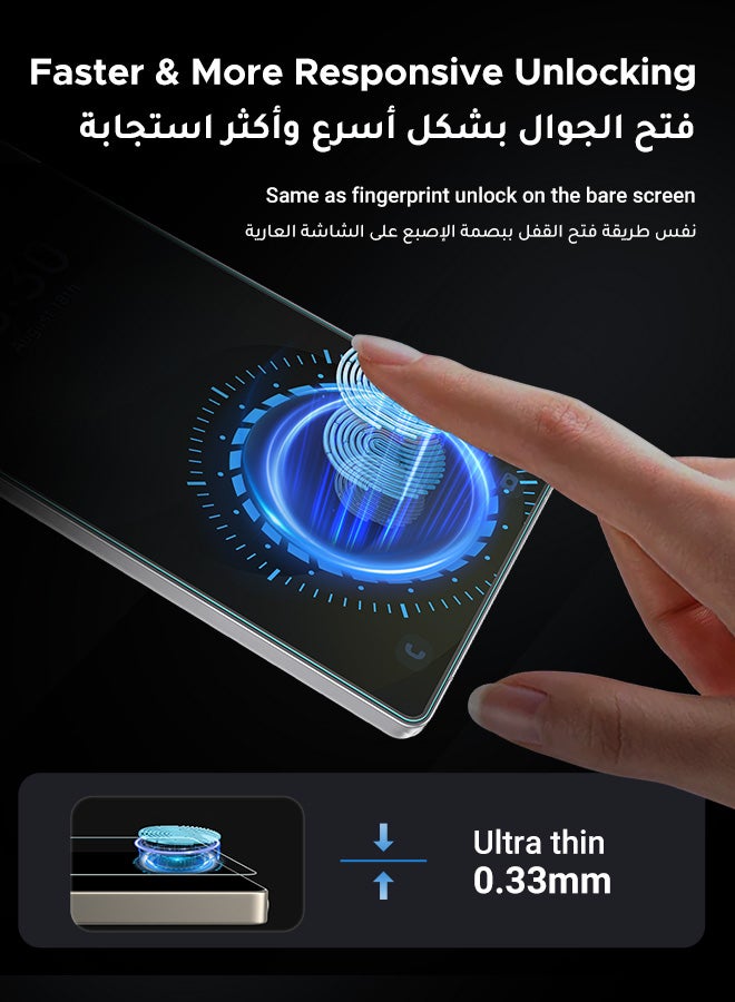 Ugreen Samsung Galaxy S25 Ultra Screen Protector HD Clear Protective for S25 Ultra 6.8-Inch, 3D Curved Upgrade, Perfect Fit, Easy Installation, Military Grade Protection, Scratch Resistant, Case Friendly - Pack of 2 - - Image 3