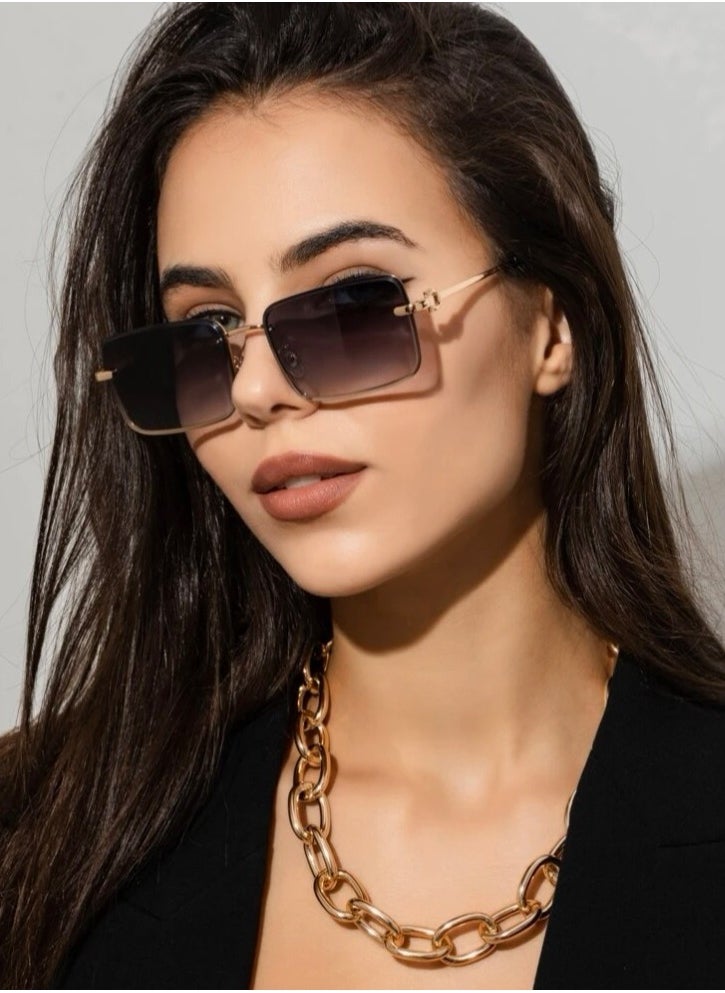 جوليري بالاس - نظارة شمسية نسائية انيقة بإطار ذهبي اللون - Image 1
