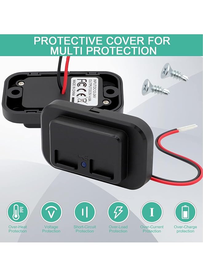 KASTWAVE Dual Usb Outlet For Rvs And Vehicles, Fast Charging Car Charger For Boats, Trucks, Atvs, And Golf Carts - Image 3