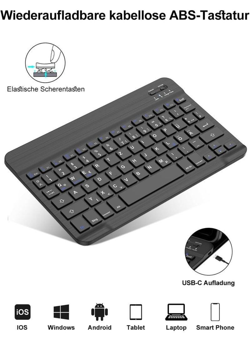 Muzz Mi Pad 7 Pro Keyboard Case, 11.2-Inch, Magnetic Removable QWERTZ Keyboard, Smart Cover with Pen Holder, Black For Mi Pad 7 /7Pro - Image 3