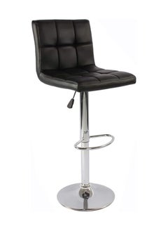 LANNYHOME Jeffcoco Furniture PU Leather Bar Stool High Chair Adjustable Bar Chair with Metal Base for Kitchen,Bar Counter (Black 1 piece))  - Image 1