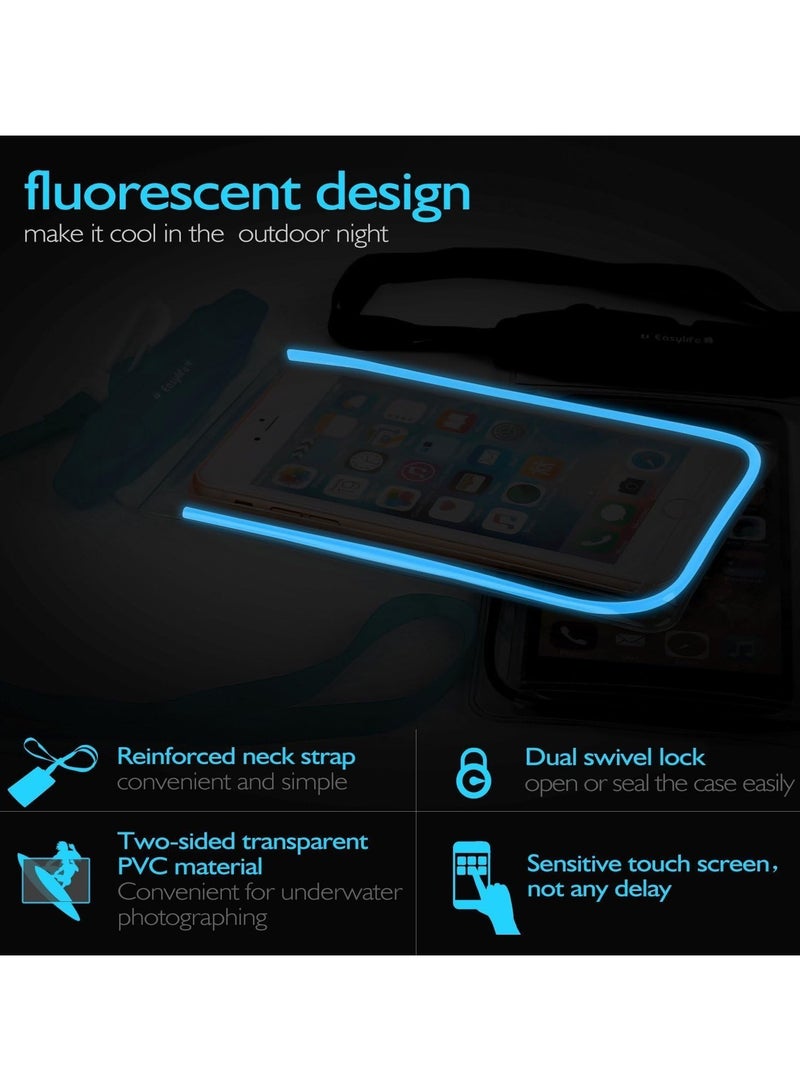 Digipace Universal Waterproof Phone Pouch, Lanyard Dry Bag Case, up to 16.5 cm, for Pool, Beach, Kayaking, Travel - Image 3