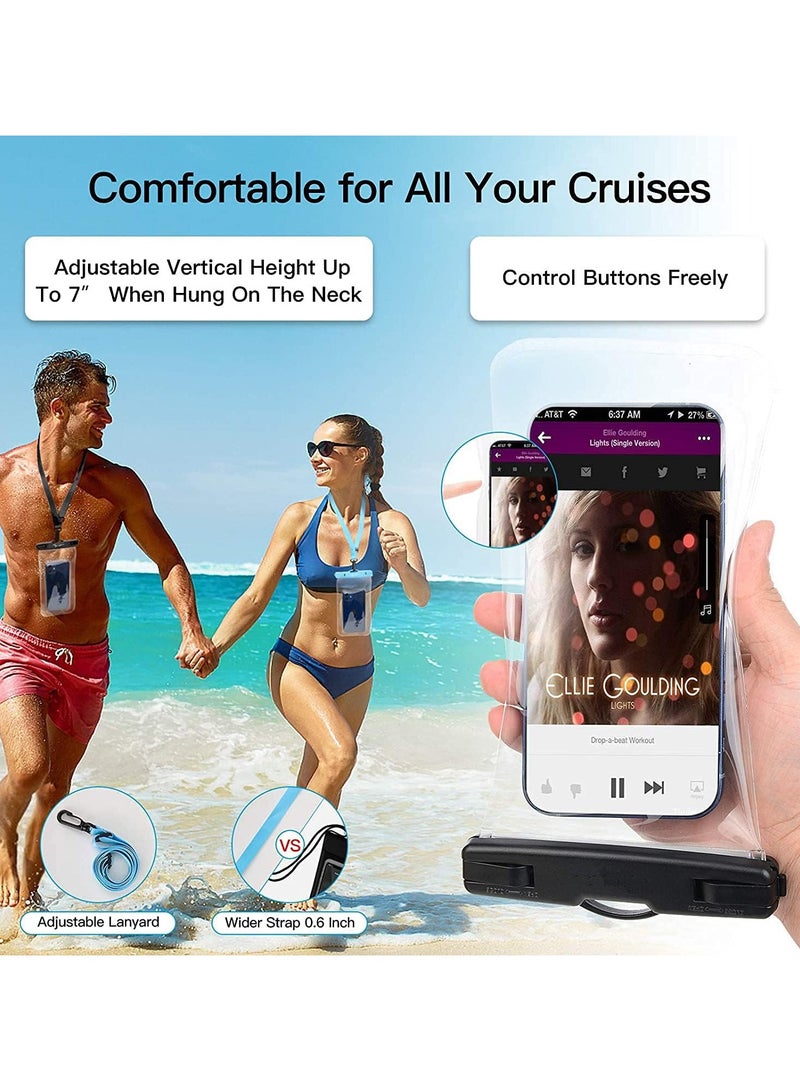 Digipace Universal Waterproof Phone Pouch, Lanyard Dry Bag Case, up to 16.5 cm, for Pool, Beach, Kayaking, Travel - Image 5