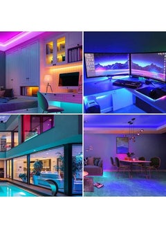 إليش شريط إضاءة LED للتلفزيون بطول 5 أمتار، أضواء شريطية LED RGB لأجهزة التلفزيون مقاس 65-75 بوصة مع مزامنة الصورة والإضاءة الخلفية  - Image 2