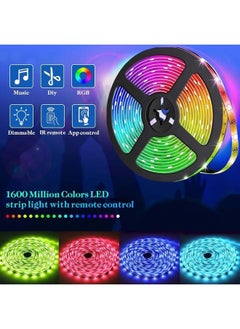 إليش شريط إضاءة LED للتلفزيون بطول 5 أمتار، أضواء شريطية LED RGB لأجهزة التلفزيون مقاس 65-75 بوصة مع مزامنة الصورة والإضاءة الخلفية  - Image 4